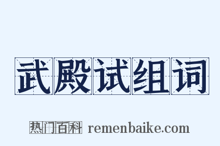 武殿试组词是什么意思的图片